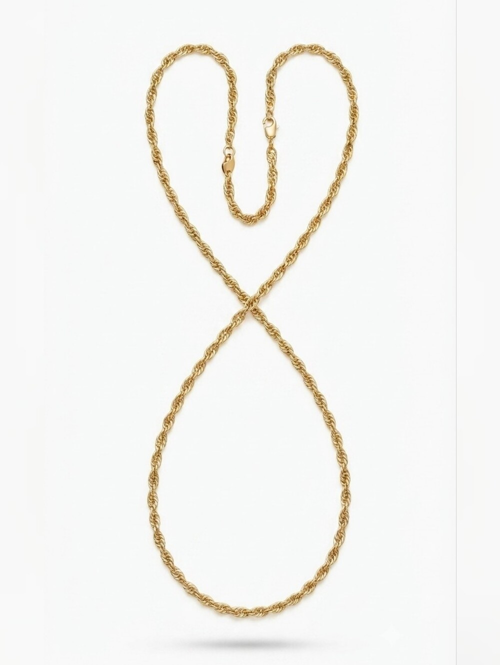 Vintage Monet Gold Tone Twisted Rope Chain Necklace Classic Minimalist Statement